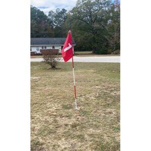 1 Pack Golf Flagstick 6ft, Portable Five-Section Design for Backyard Practice